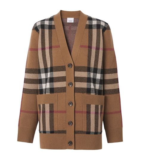 burberry london cardigan|burberry check wool cardigan.